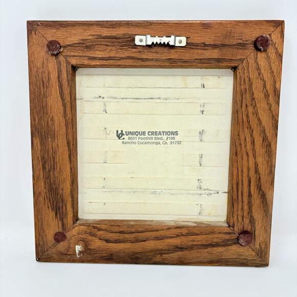 Vtg Wood Framed Ceramic Tile Two Red Cardinals Holiday Farmhouse Holiday Decor - Picture 3 of 5